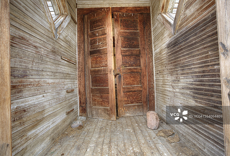 蒙大拿州的废弃教堂图片素材