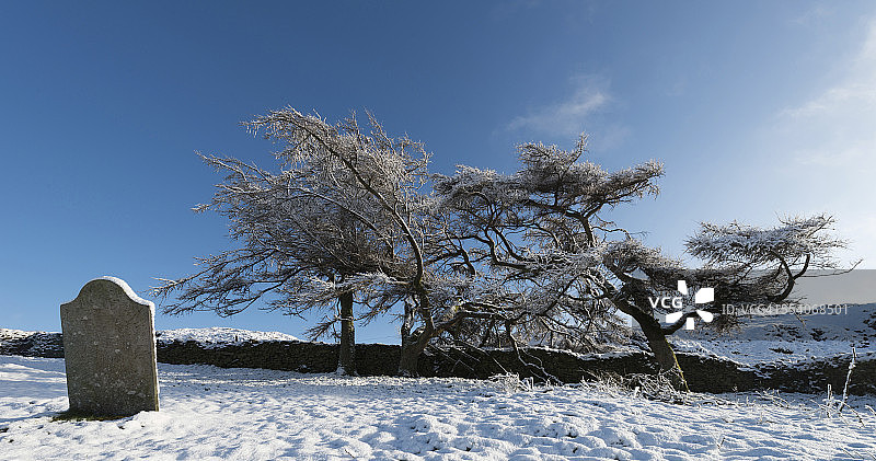 英国塞德伯格福克斯布道坛贵格会墓地图片素材