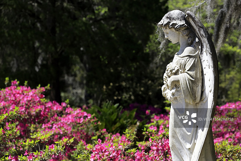 博纳旺蒂尔公墓的墓地雕像图片素材