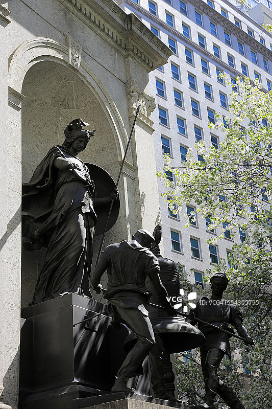 先驱广场的詹姆斯·戈登纪念碑图片素材