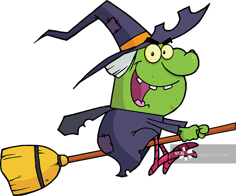 女巫骑扫帚图片素材