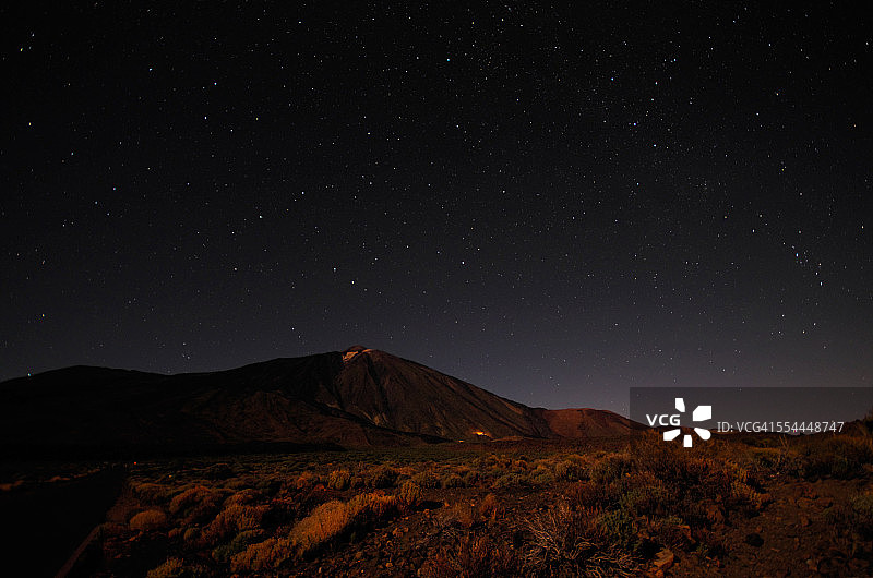 星空下的泰德峰图片素材