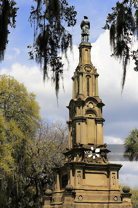 福赛斯公园内的南方邦联纪念碑图片素材