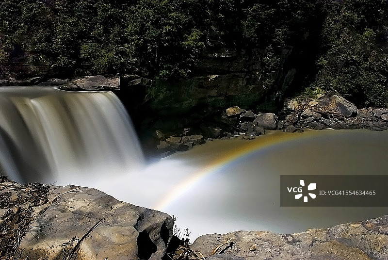 坎伯兰瀑布的月虹图片素材
