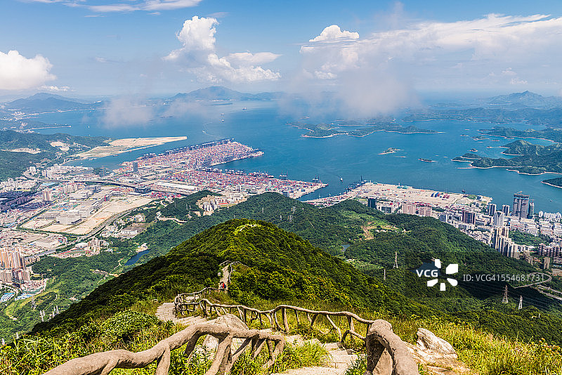 深圳盐田港鸟瞰图图片素材