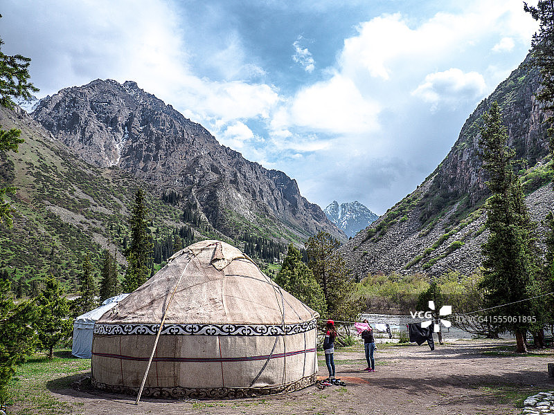 阿拉尔恰蒙古包图片素材
