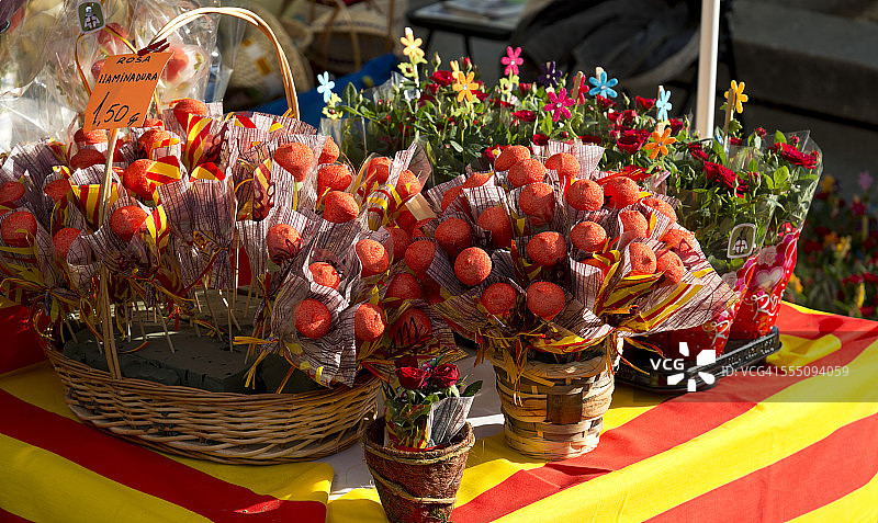 圣乔治节礼物，加泰罗尼亚，西班牙图片素材