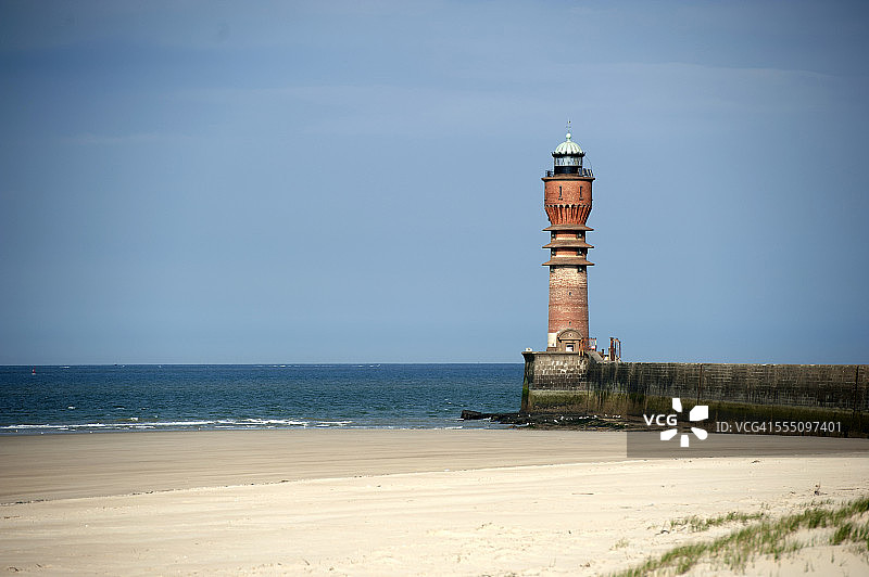 法国诺尔省敦刻尔克的大西洋和灯塔图片素材
