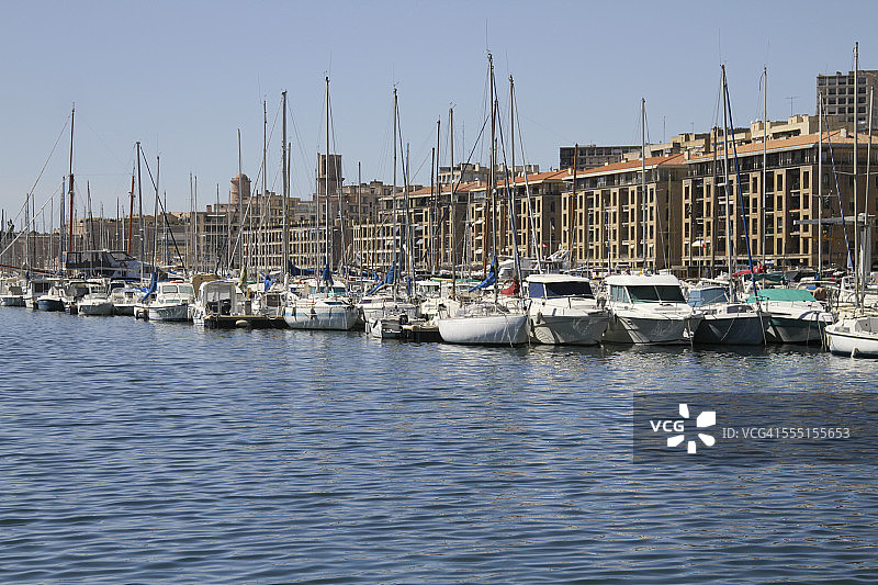 马赛港的船只图片素材