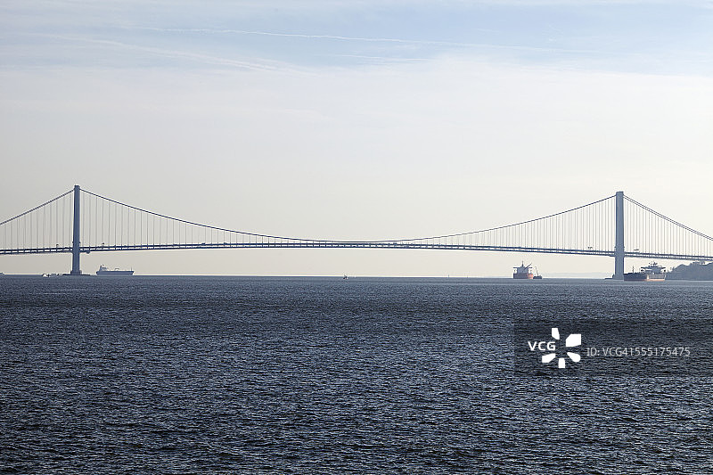 美国纽约市：韦拉扎诺海峡大桥景观图片素材