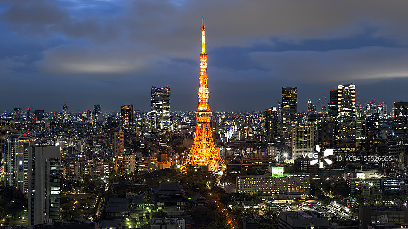 东京塔黄昏时分图片素材