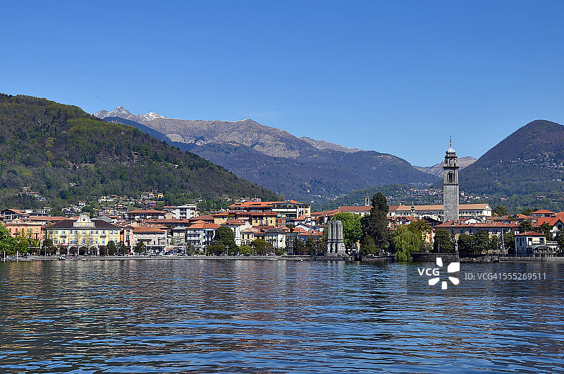 从游船上看到的帕兰扎湖滨图片素材