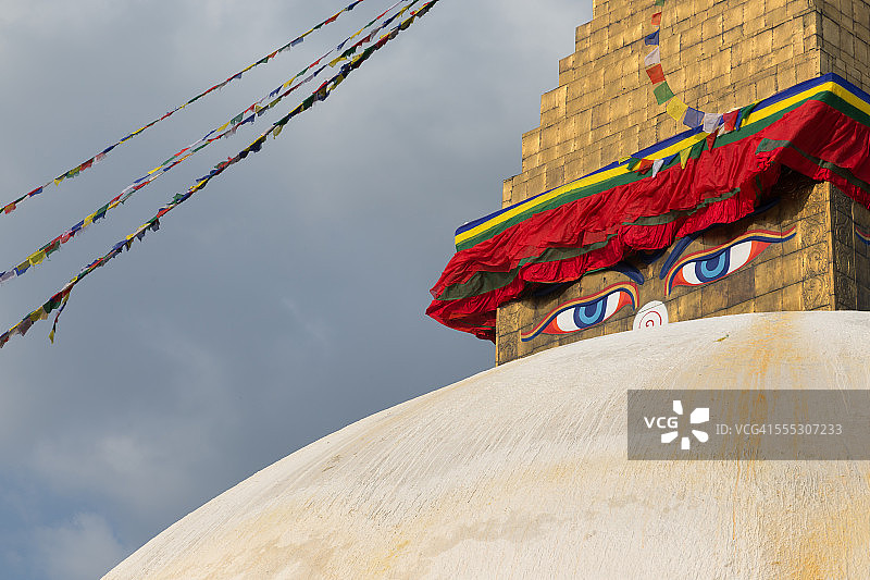 尼泊尔加德满都的博达哈大佛塔图片素材