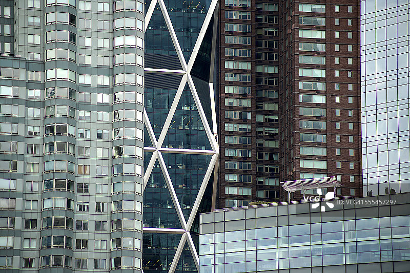 曼哈顿中城的建筑重叠图片素材
