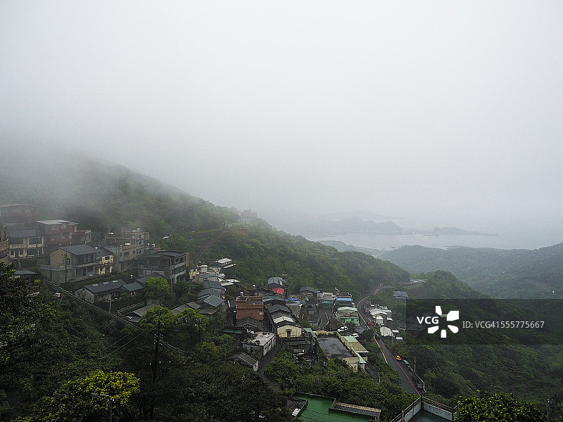 雨中的九份，中国台湾图片素材