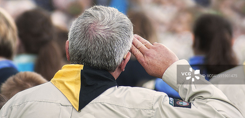 童子军敬礼图片素材