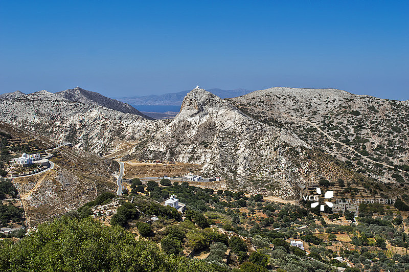 纳克索斯内陆村庄全景图片素材
