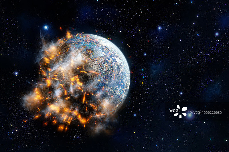 星球爆炸图片素材