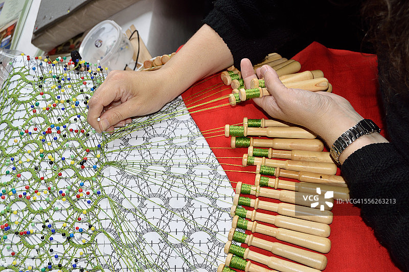 蓬市的第十届花边工匠会议图片素材