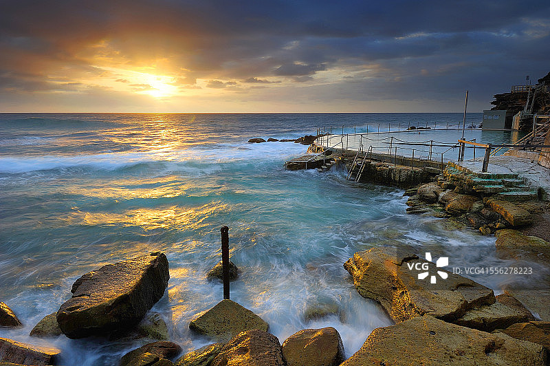 勃朗特海滩图片素材
