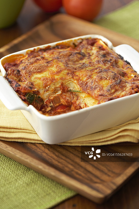 素食意式千层面图片素材