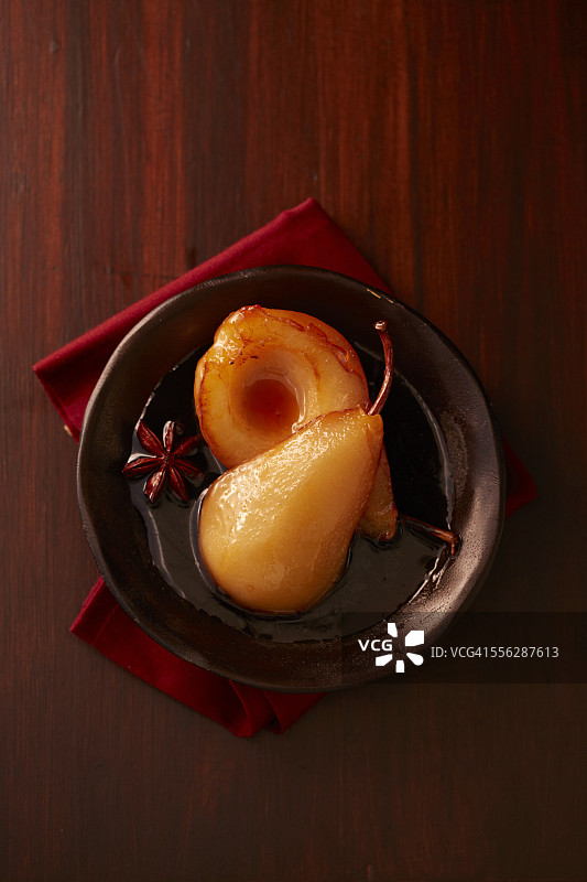 焦糖水煮梨图片素材