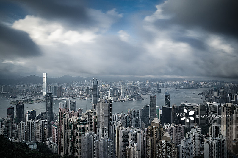香港城市景观（山顶视角）图片素材