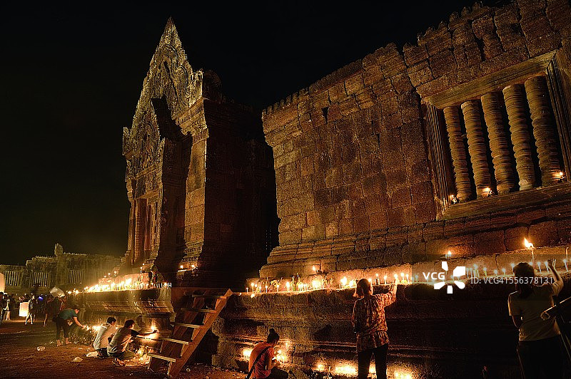老挝占巴塞瓦普寺节图片素材