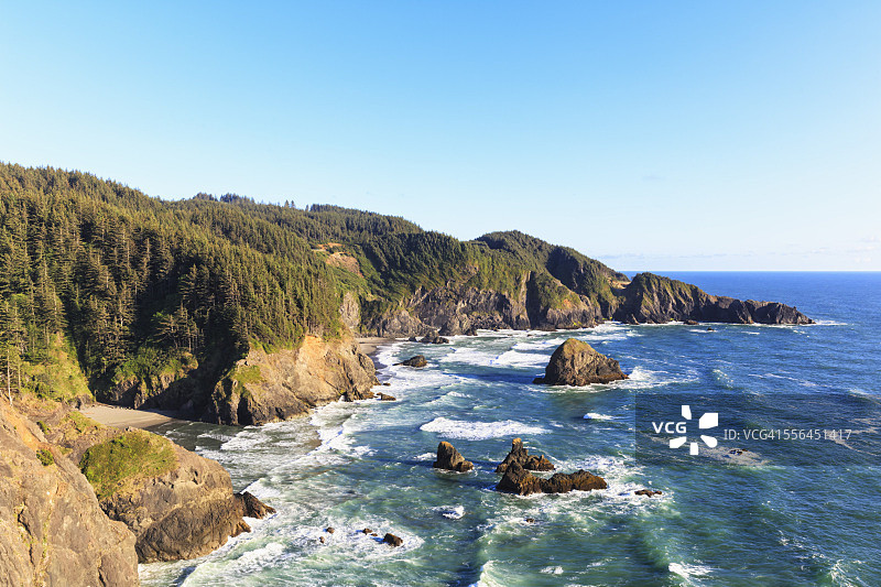 美国俄勒冈州塞缪尔·H·博德曼州立公园太平洋海岸图片素材