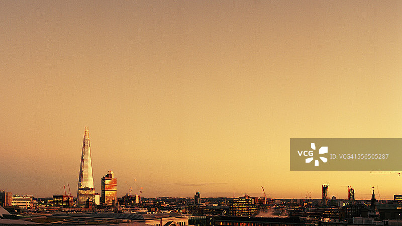 金色城市全景图片素材