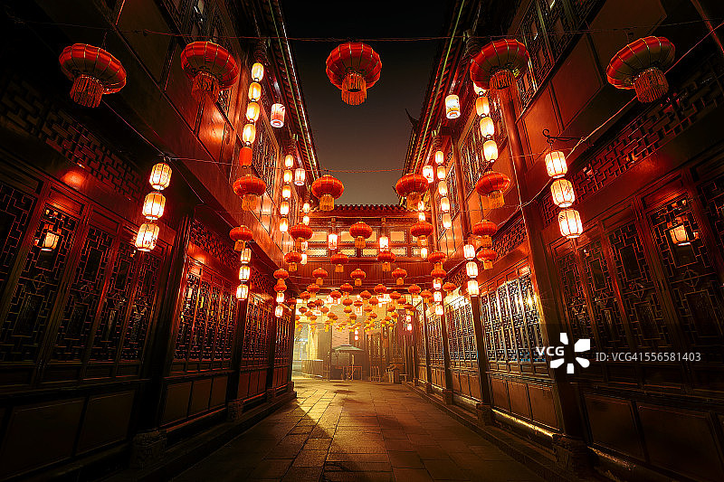 中国四川成都锦里古街图片素材