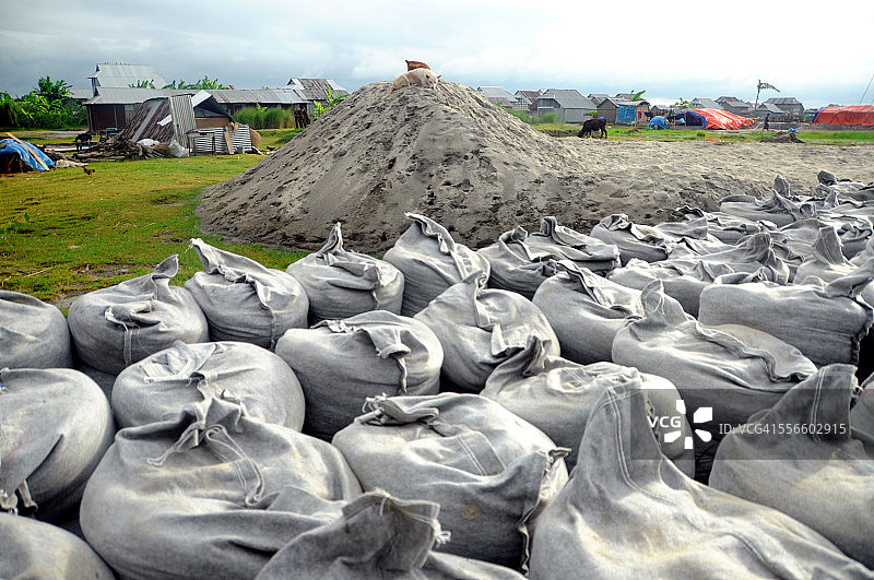 帕德玛河附近的河流侵蚀区域图片素材