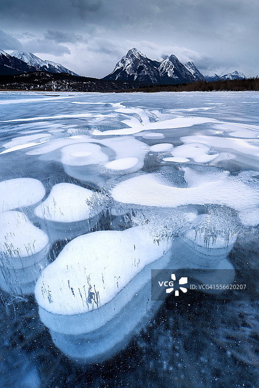 亚伯拉罕湖下的云彩图片素材