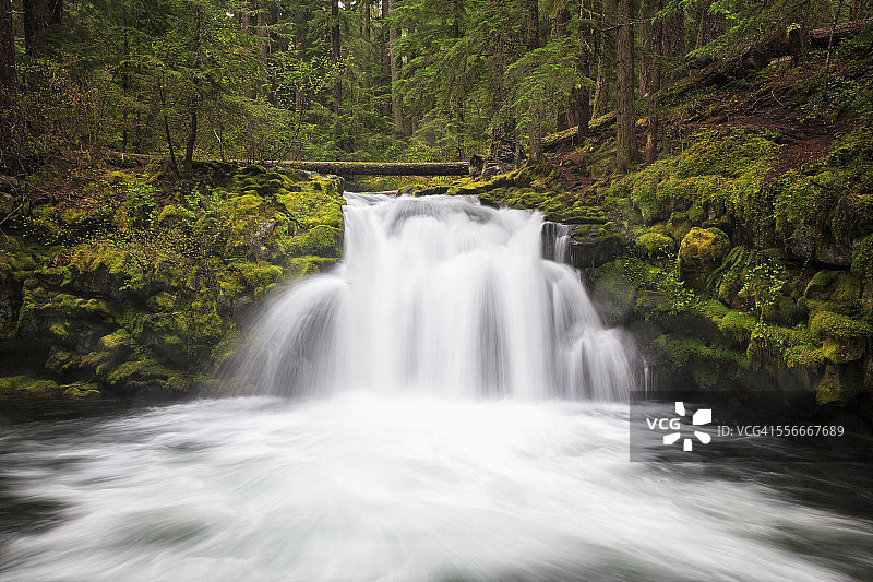 美国俄勒冈州道格拉斯县，乌姆普夸河，托克蒂瀑布图片素材