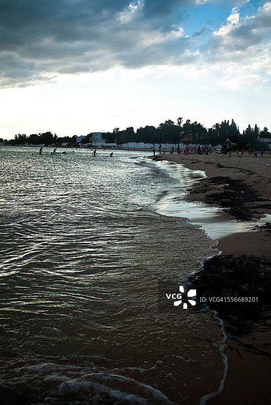 突尼斯哈马马特黄昏海滩图片素材