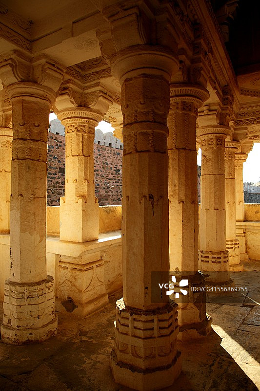 昆巴尔加尔堡耆那教寺庙内部图片素材