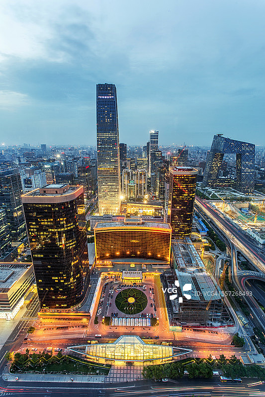 北京中央商务区鸟瞰图图片素材