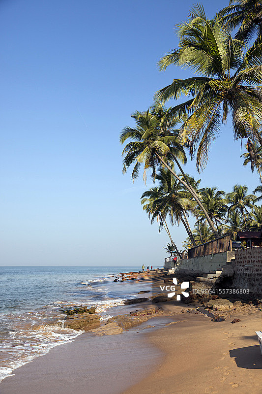 印度果阿邦安朱纳海滩风光图片素材