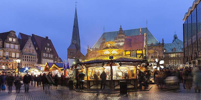 德国不莱梅圣诞市场图片素材