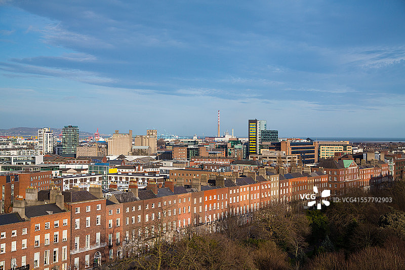 俯瞰都柏林梅林广场的观景点图片素材