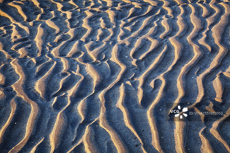 德里纳内海滩的沙滩涟漪图片素材