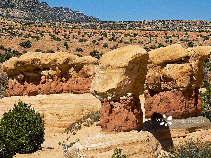 犹他州埃斯卡兰特魔鬼花园的石林图片素材