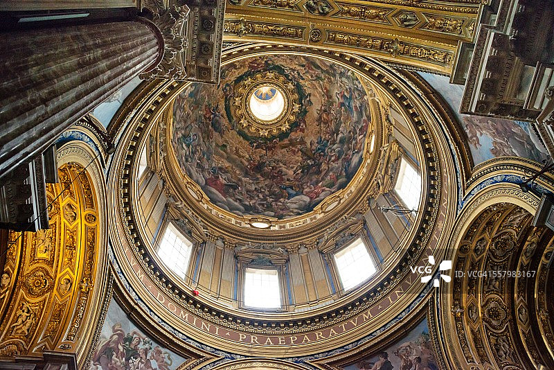圣阿涅塞教堂天花板图片素材