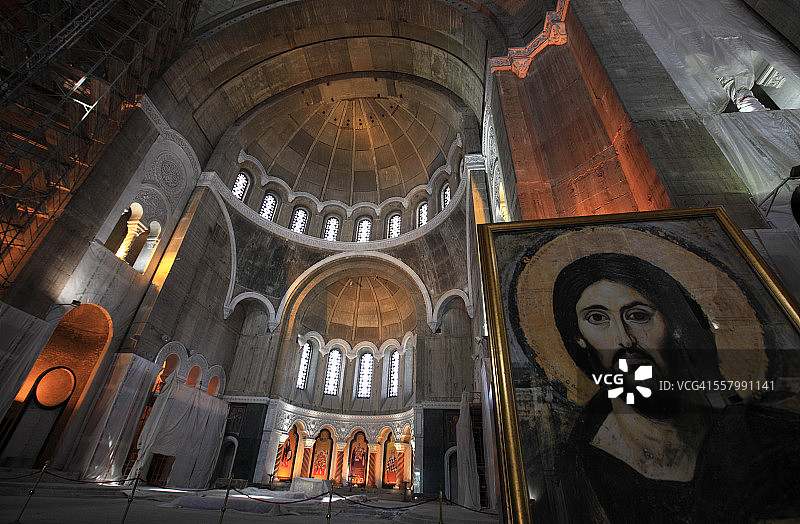 圣萨瓦教堂内部图片素材