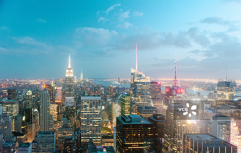 曼哈顿中城天际线图片素材