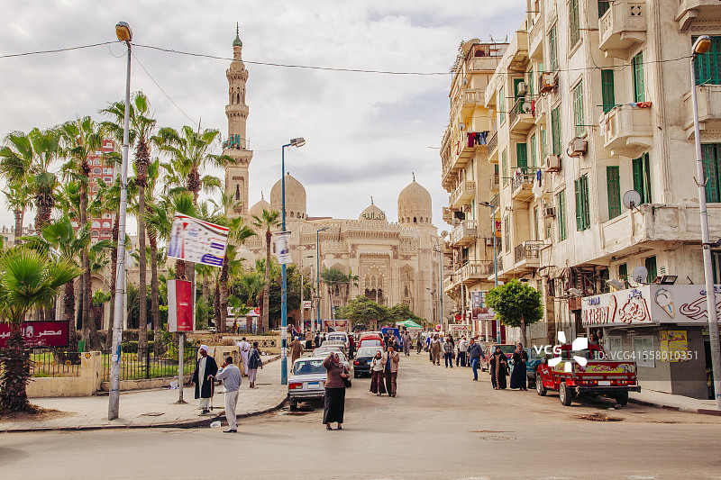 埃及亚历山大市街景图片素材