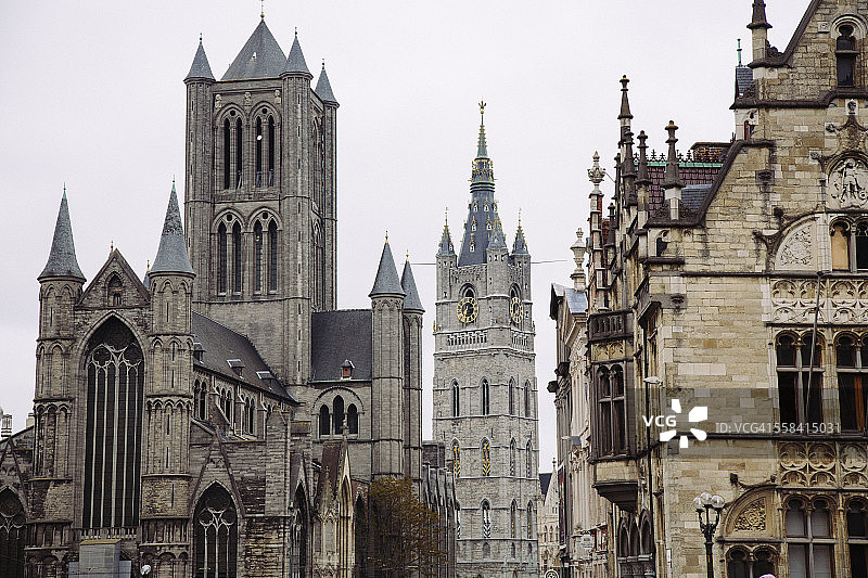 比利时根特的天际线与建筑图片素材