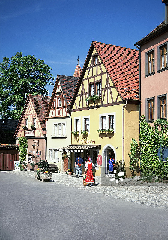 德国罗滕堡：浪漫之路小镇风光图片素材