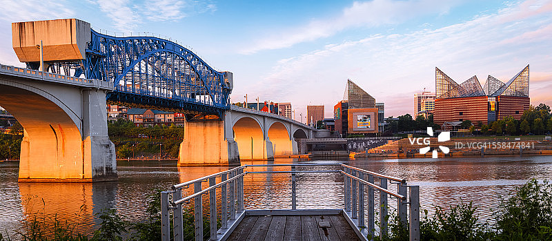 查塔努加天际线，田纳西州，美国图片素材