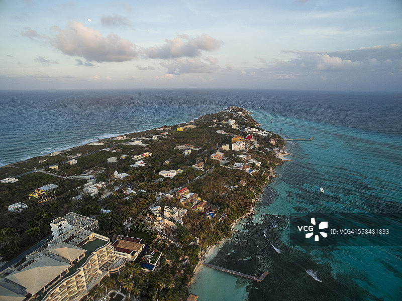 墨西哥岛屿的航拍图像图片素材